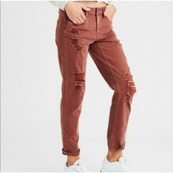 American Eagle Tomgirl Distressed Rust 